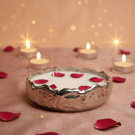 chandi urli silver candle festive home decor by artecasa
