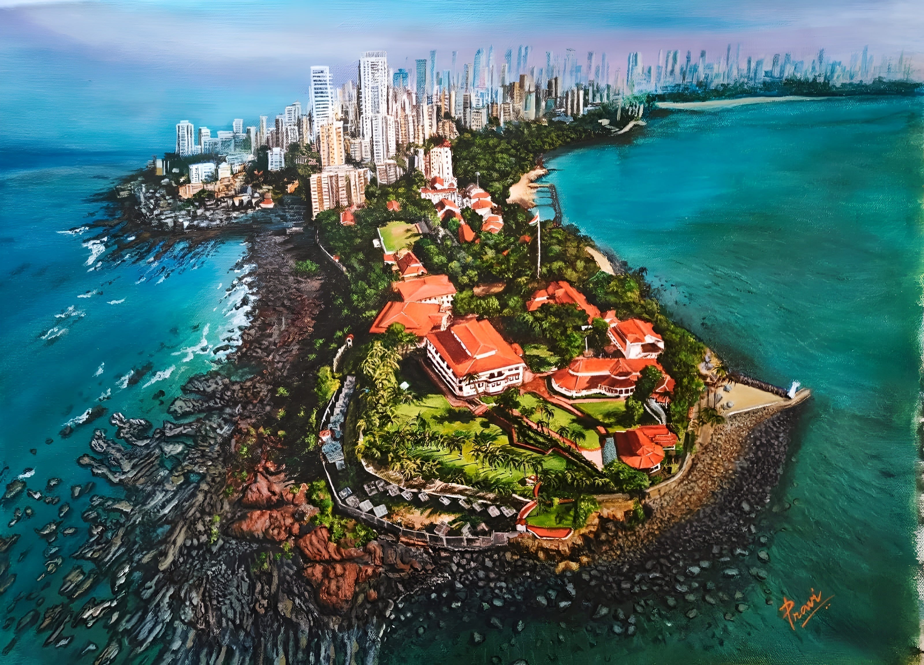 Raj Bhavan Bird Eye View