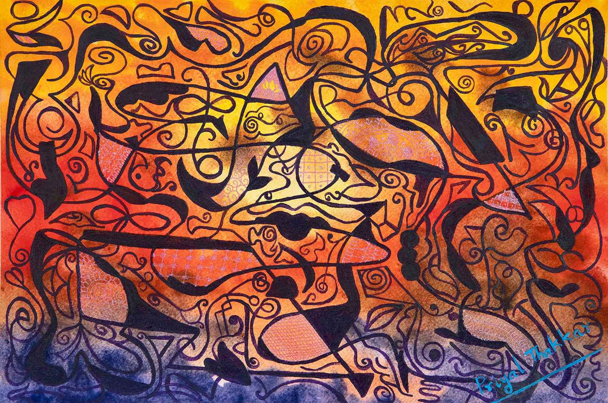 Thinking Paintings Abstract Thinking Curves 4 Painting - Abstract Art for Contemporary Homes – I ...