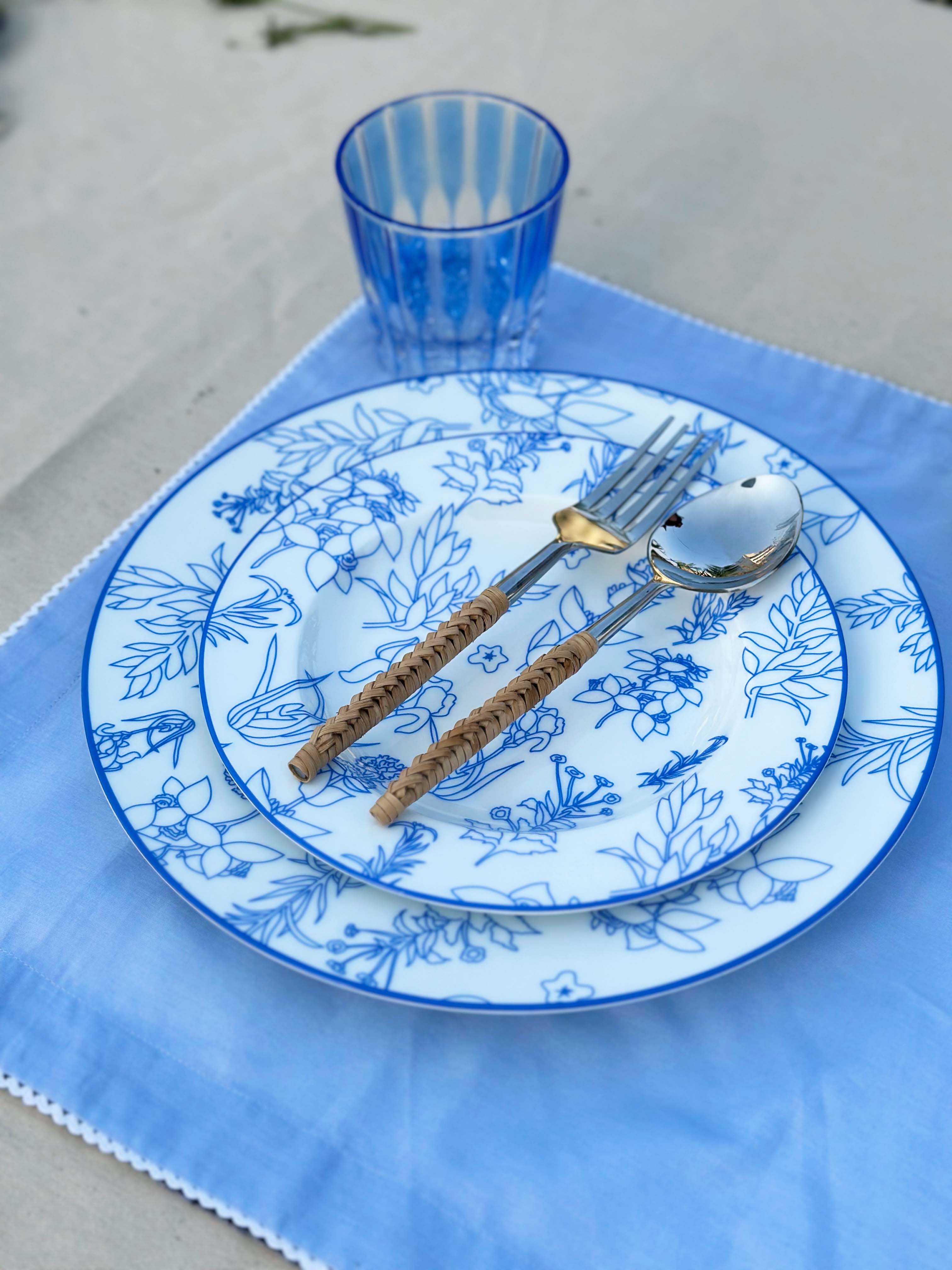 Love Indigo Dinner Plate -  Set of 4