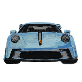 Gt Drift Blue & Black NZ Wool 5.4x3.4 feet Irregular Rug - I MEAN DESIGN