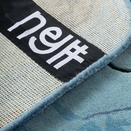 Gt Drift Blue & Black NZ Wool 5.4x3.4 feet Irregular Rug - I MEAN DESIGN