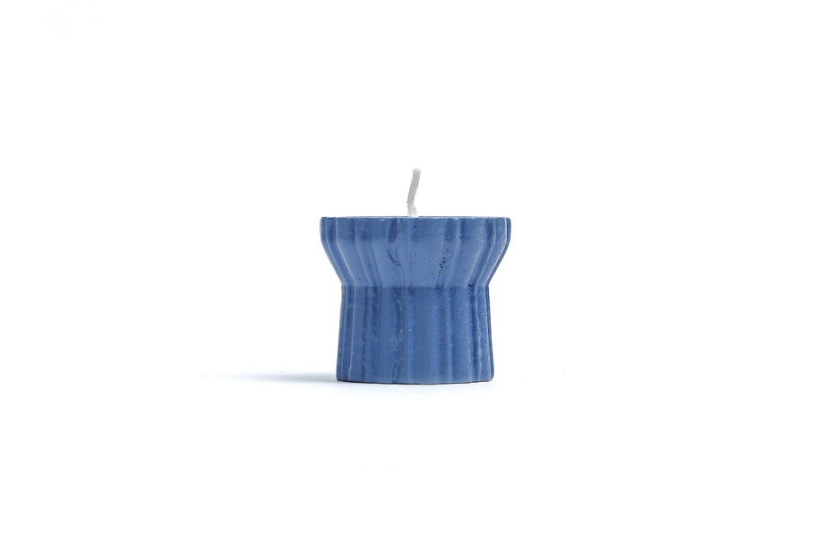Qutub  Azure Blue Candle Stand - t light - I MEAN DESIGN