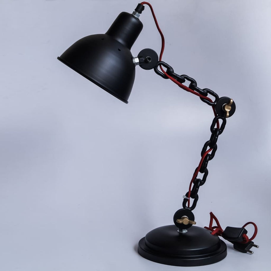 Industrial Torus Links Desk Lamp v2.0 - The Black Steel