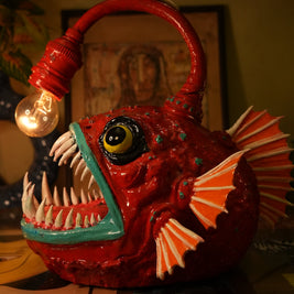 Angler Lamp — Ember Red