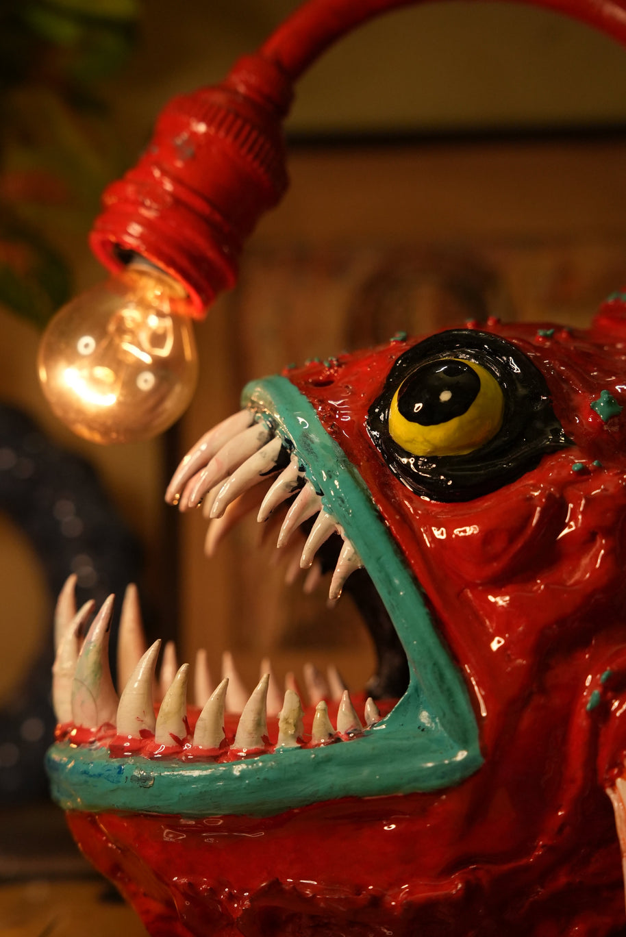 Angler Lamp — Ember Red