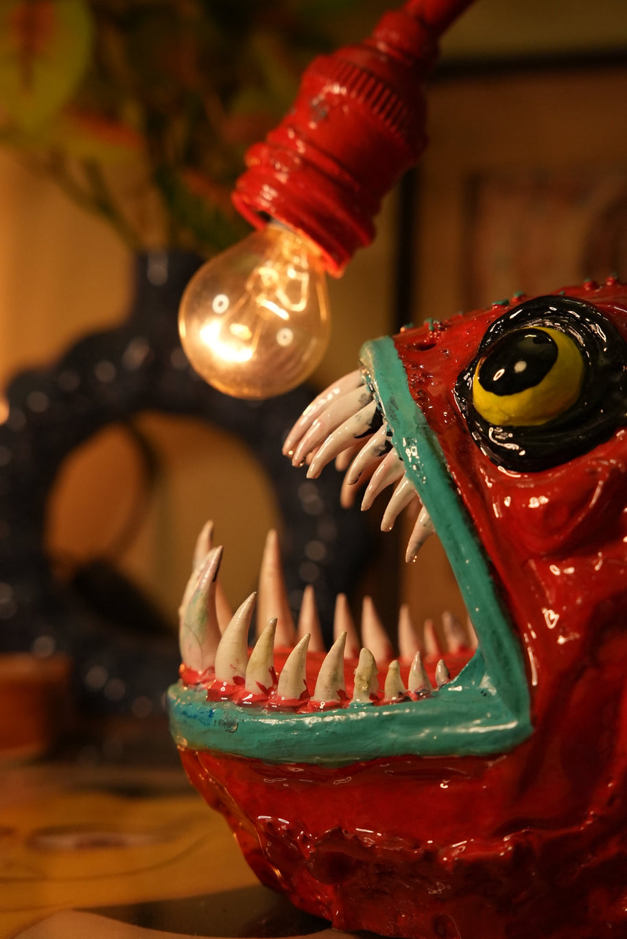Angler Lamp — Ember Red
