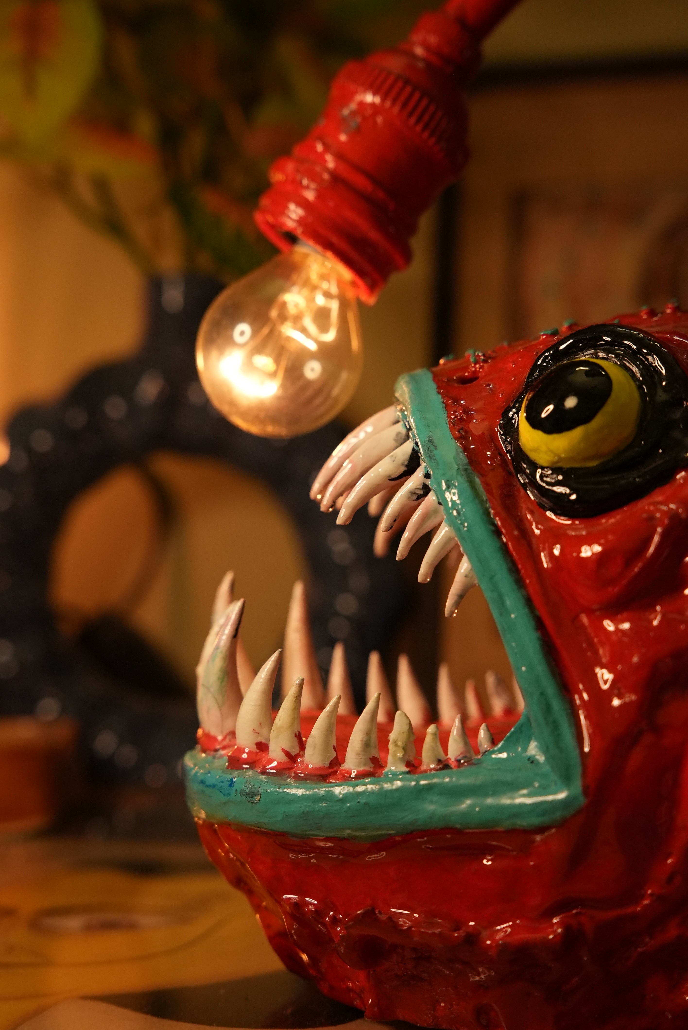 Angler Lamp — Ember Red
