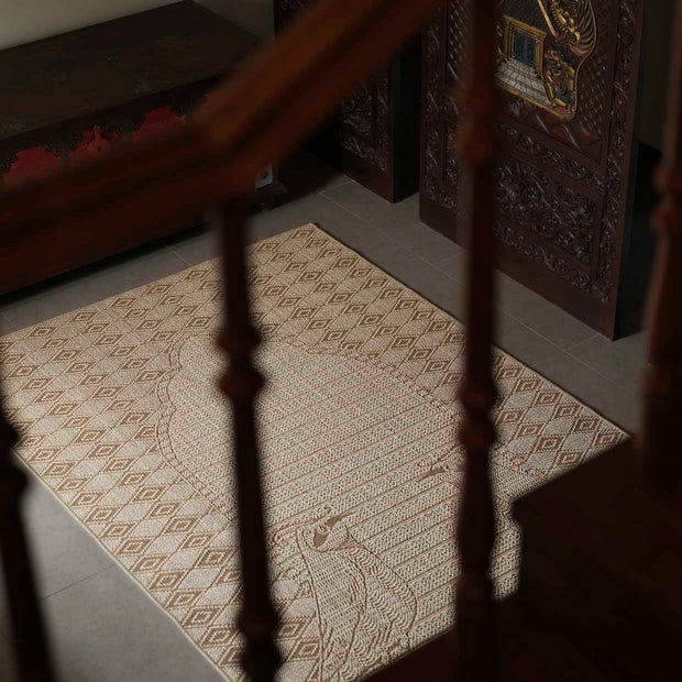 Kaavalkar Beige Sisal 6x9 feet Rectangle Rug - I MEAN DESIGN