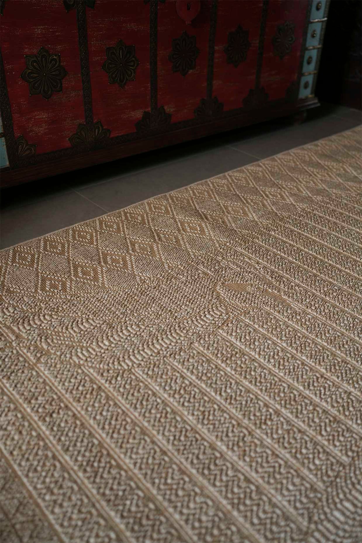 Kaavalkar Beige Sisal 6x9 feet Rectangle Rug - I MEAN DESIGN