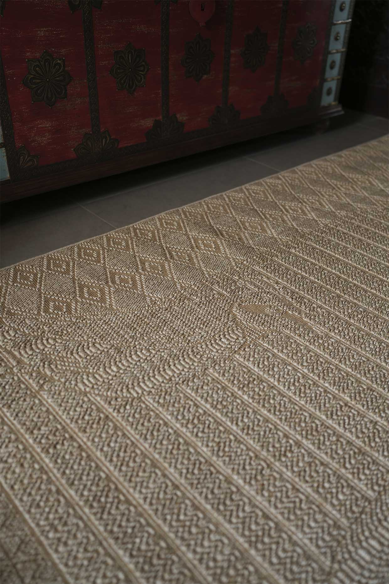 Kaavalkar Beige Sisal 6x9 feet Rectangle Rug - I MEAN DESIGN