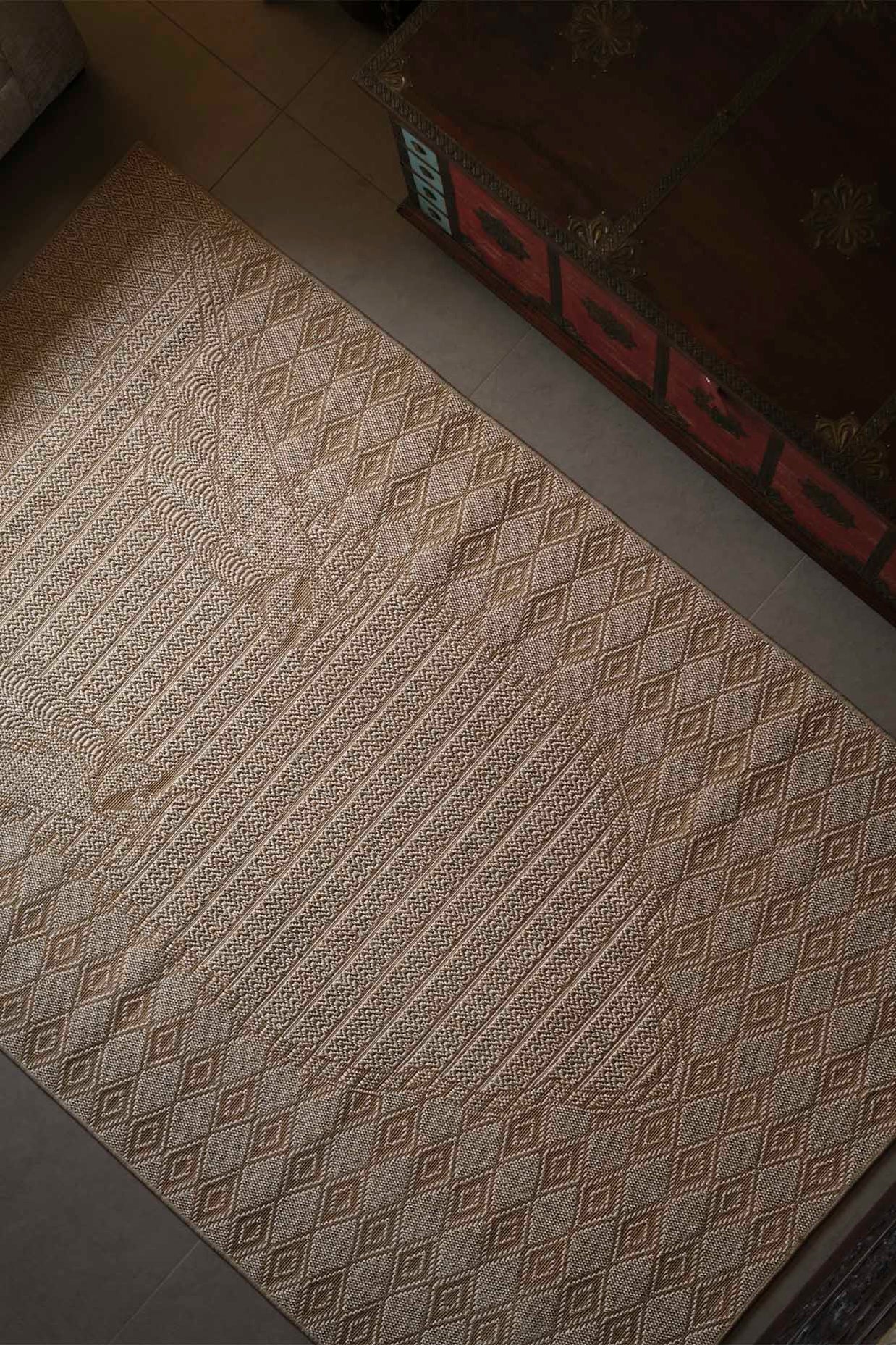 Kaavalkar Beige Sisal 6x9 feet Rectangle Rug - I MEAN DESIGN