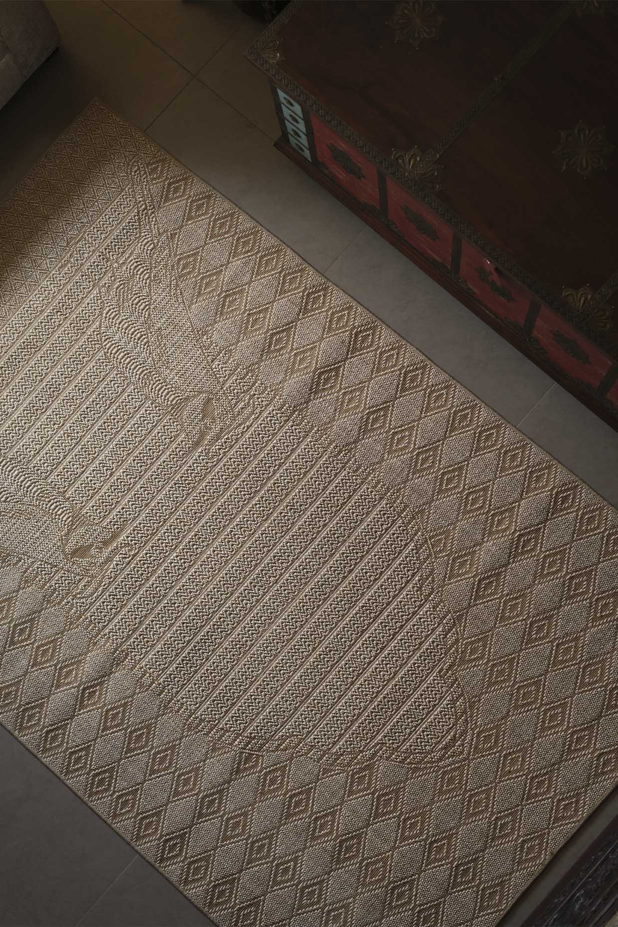 Kaavalkar Beige Sisal 6x9 feet Rectangle Rug - I MEAN DESIGN