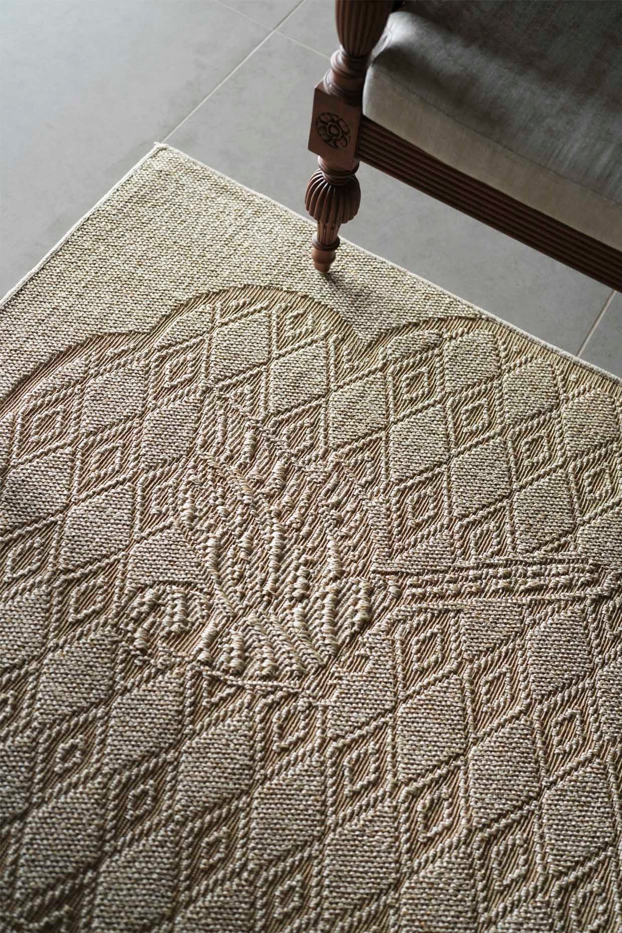 Muttam Beige Sisal 6x9 feet Rectangle Rug - I MEAN DESIGN