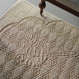 Muttam Beige Sisal 6x9 feet Rectangle Rug - I MEAN DESIGN