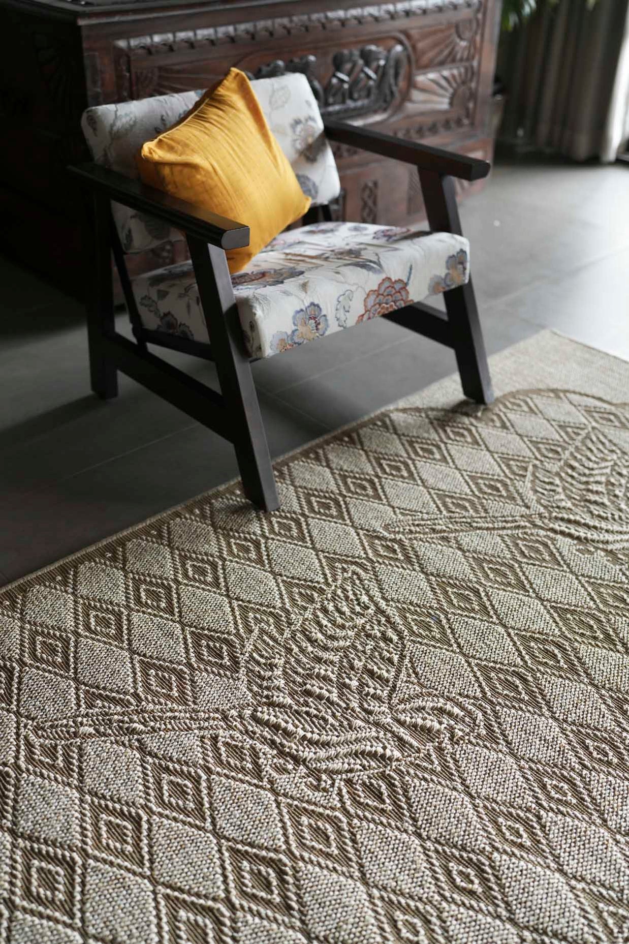 Muttam Beige Sisal 6x9 feet Rectangle Rug - I MEAN DESIGN