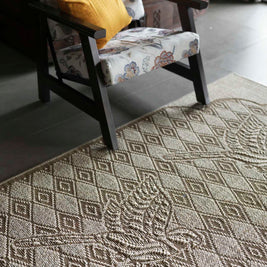 Muttam Beige Sisal 6x9 feet Rectangle Rug - I MEAN DESIGN