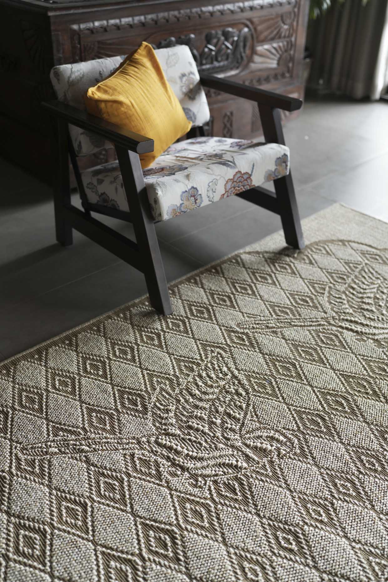 Muttam Beige Sisal 6x9 feet Rectangle Rug - I MEAN DESIGN