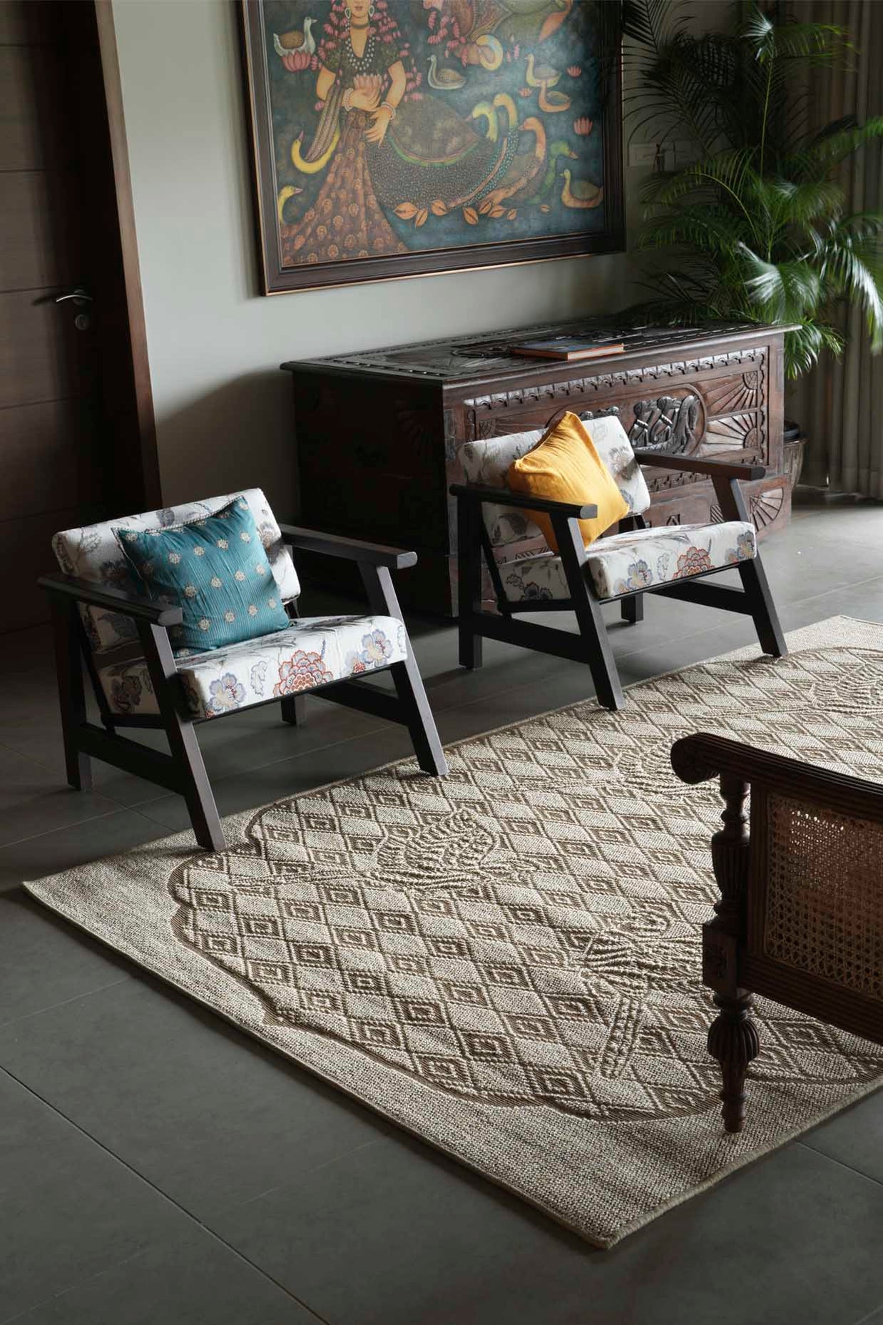 Muttam Beige Sisal 6x9 feet Rectangle Rug - I MEAN DESIGN