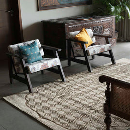 Muttam Beige Sisal 6x9 feet Rectangle Rug - I MEAN DESIGN