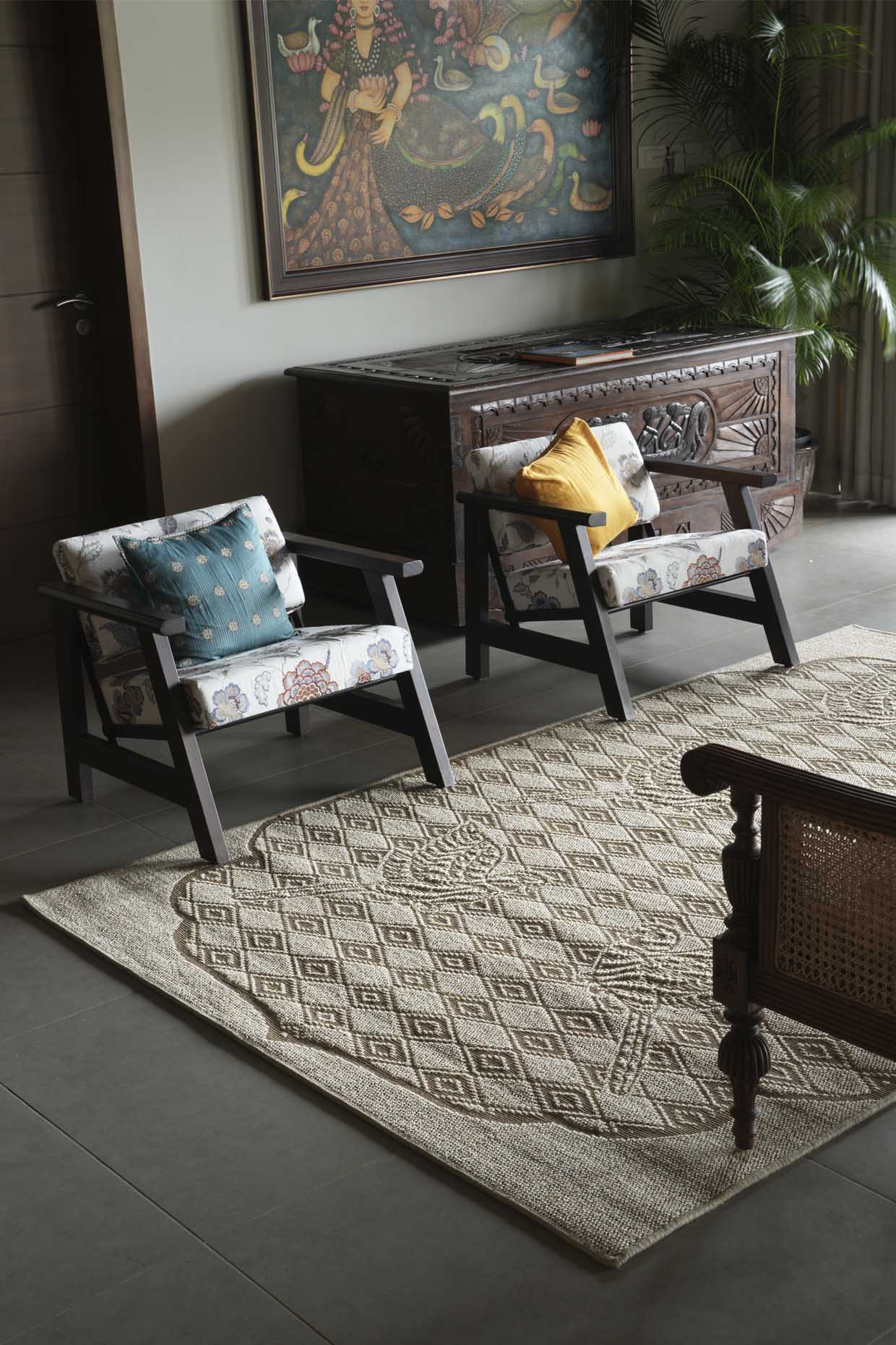 Muttam Beige Sisal 6x9 feet Rectangle Rug - I MEAN DESIGN