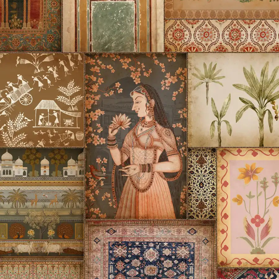 Kahani, Indian Art Theme Wallpaper, Customised