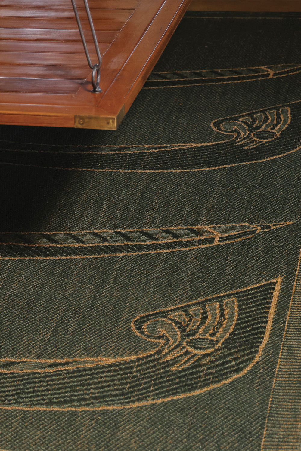 Kaliyodam Green & Gold Sisal 6x9 feet Rectangle Rug - I MEAN DESIGN