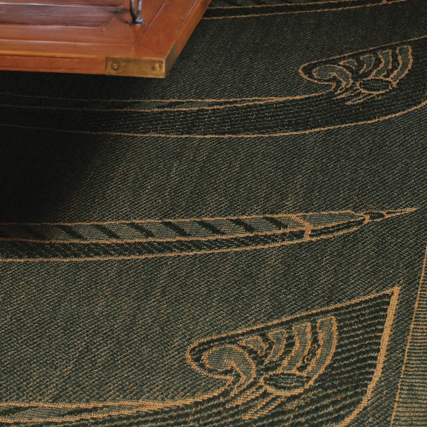 Kaliyodam Green & Gold Sisal 6x9 feet Rectangle Rug - I MEAN DESIGN