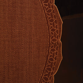 Kavadam   Maroon & Gold Sisal 5x8 feet Rectangle Rug - I MEAN DESIGN