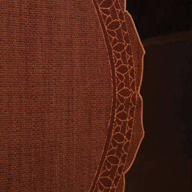 Kavadam   Maroon & Gold Sisal 5x8 feet Rectangle Rug - I MEAN DESIGN