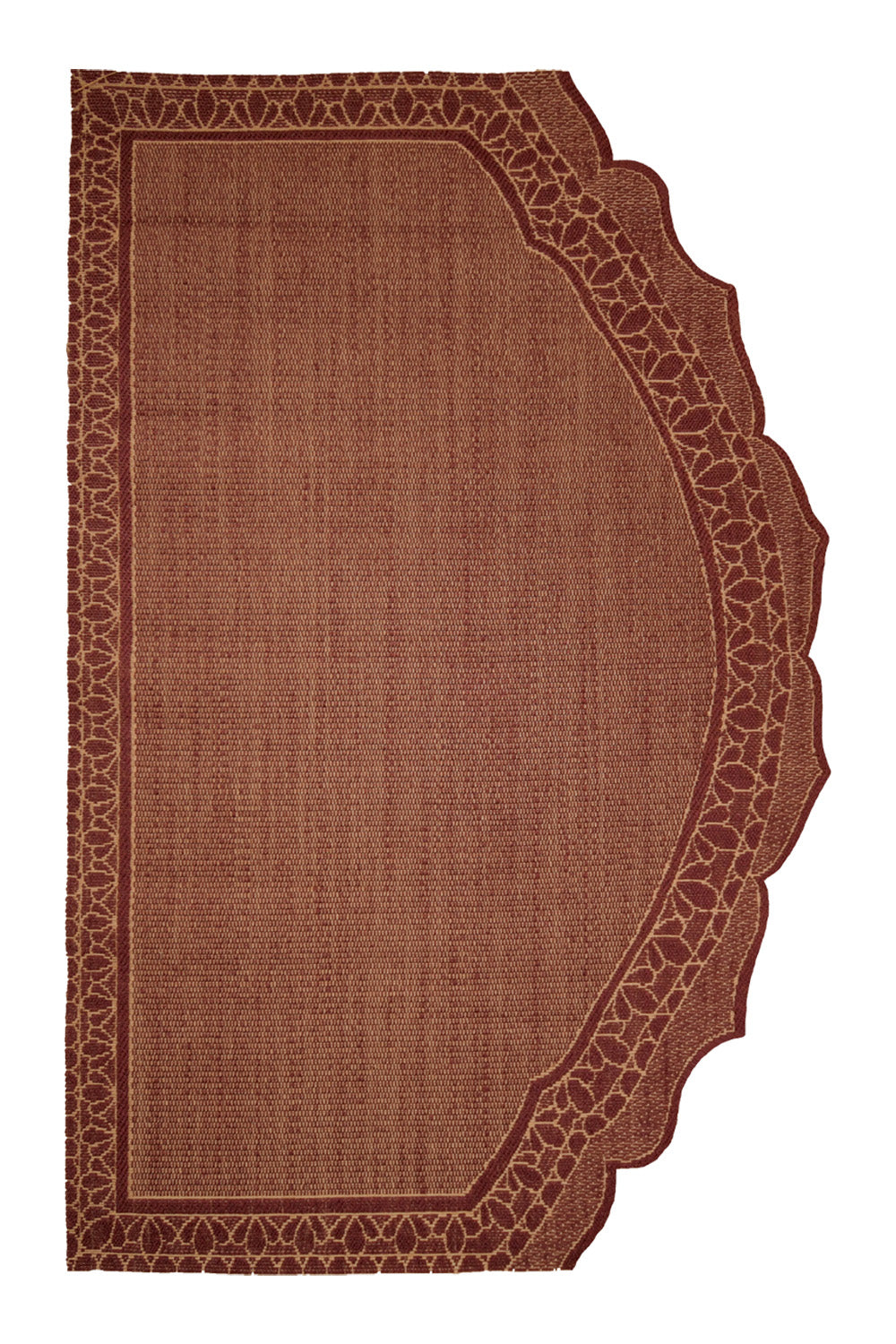 Kavadam   Maroon & Gold Sisal 5x8 feet Rectangle Rug - I MEAN DESIGN