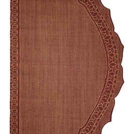 Kavadam   Maroon & Gold Sisal 5x8 feet Rectangle Rug - I MEAN DESIGN