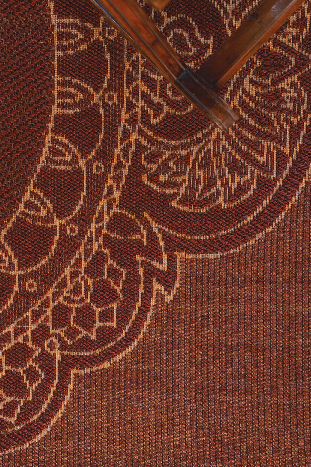 Kireedam  Maroon & Gold Sisal 6x9 feet Rectangle Rug - I MEAN DESIGN