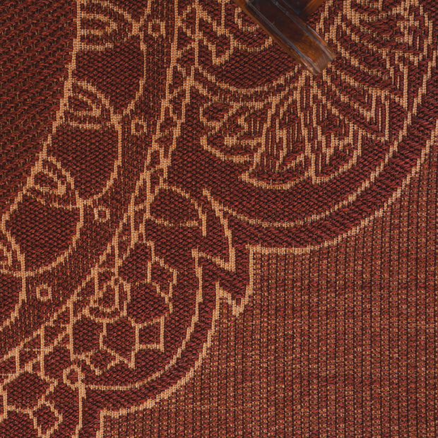 Kireedam  Maroon & Gold Sisal 6x9 feet Rectangle Rug - I MEAN DESIGN