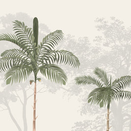 Kovalam Tropical Wallpaper for Rooms, Green, Customised