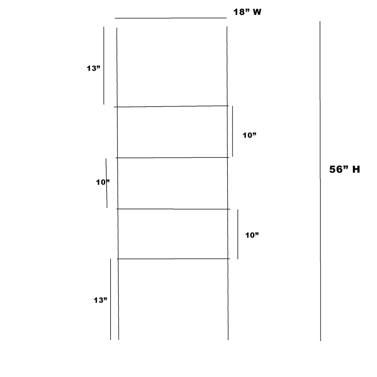 DE110 Iron Ladder Home Decor Black Metal - The Black Steel
