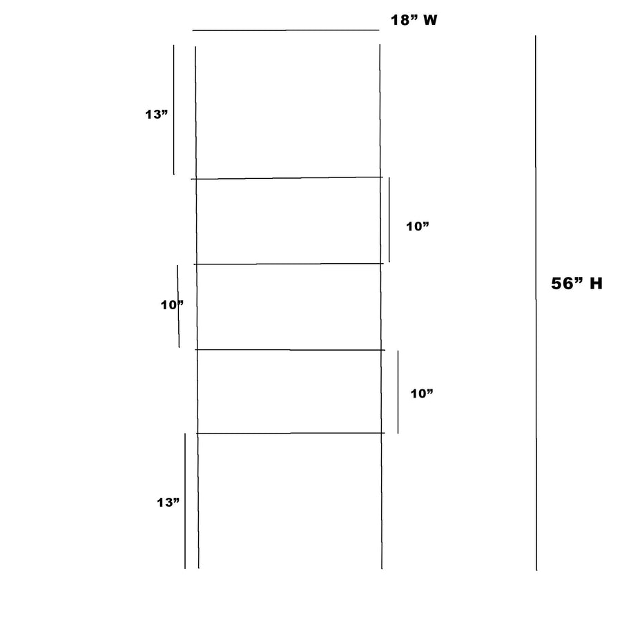 DE110 Iron Ladder Home Decor Black Metal - The Black Steel