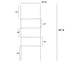DE110 Iron Ladder Home Decor Black Metal - The Black Steel