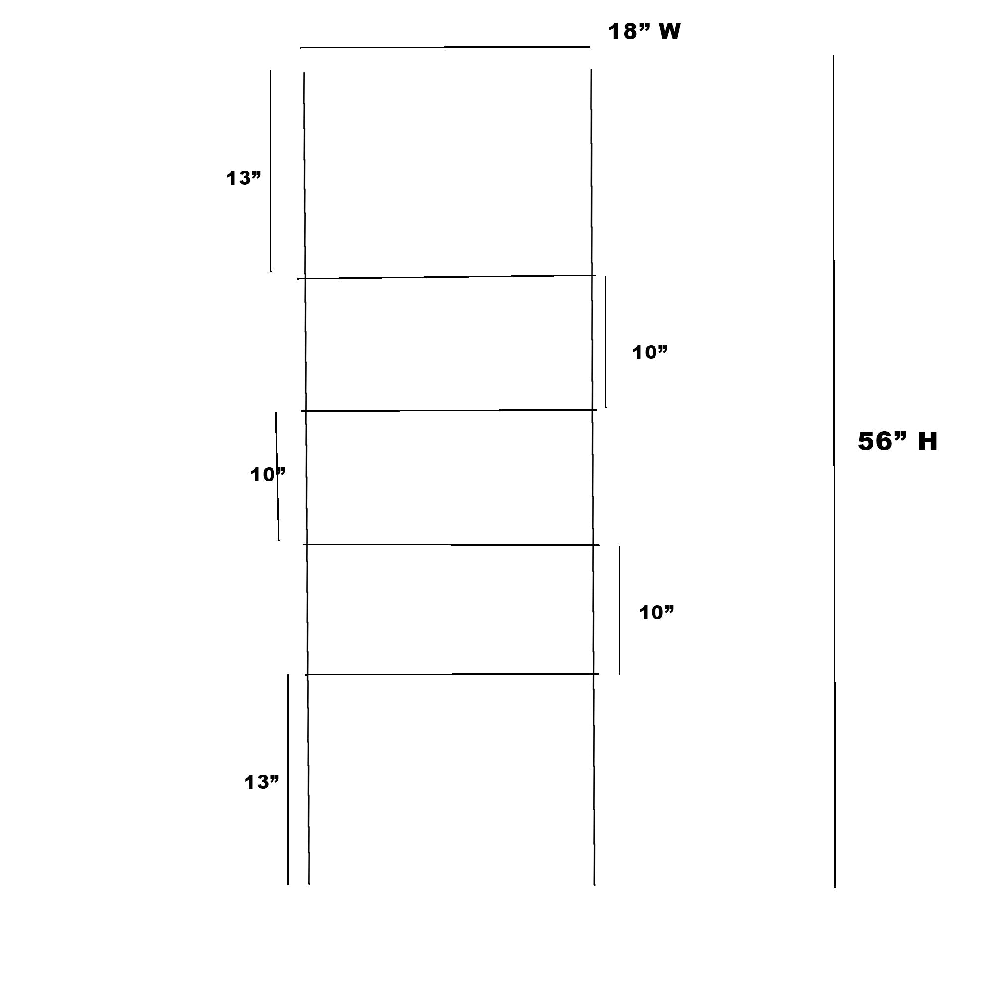 DE110 Iron Ladder Home Decor Black Metal - The Black Steel