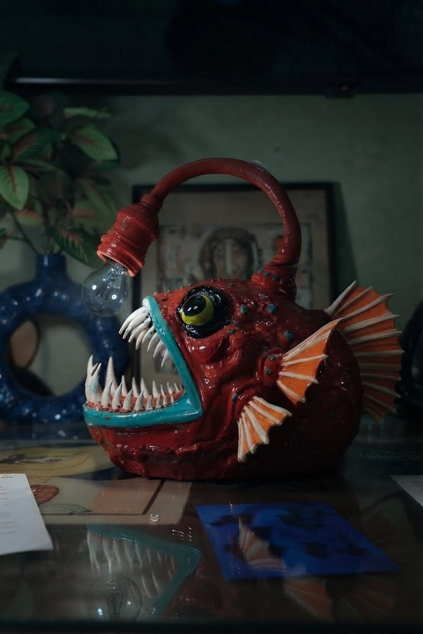 Angler Lamp — Ember Red