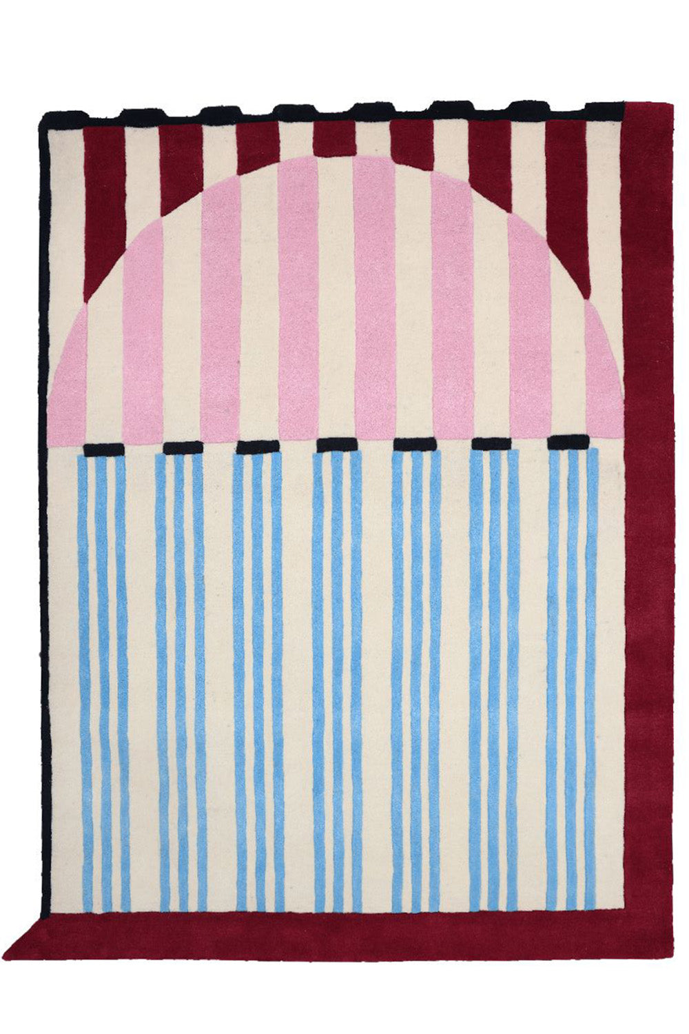 Lina Multicolour Wool 6.6x4.6 feet Irregular Rug - I MEAN DESIGN