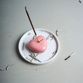 heartglow agarbati stand heart shaped ceramic incense holder