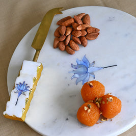 Lotus Bloom Marble Platter