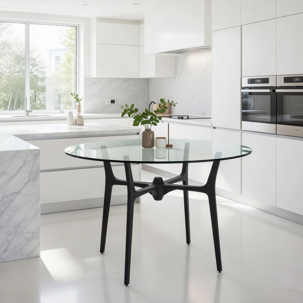 Makoda Dining Table Round 3 Legs w/o Glass