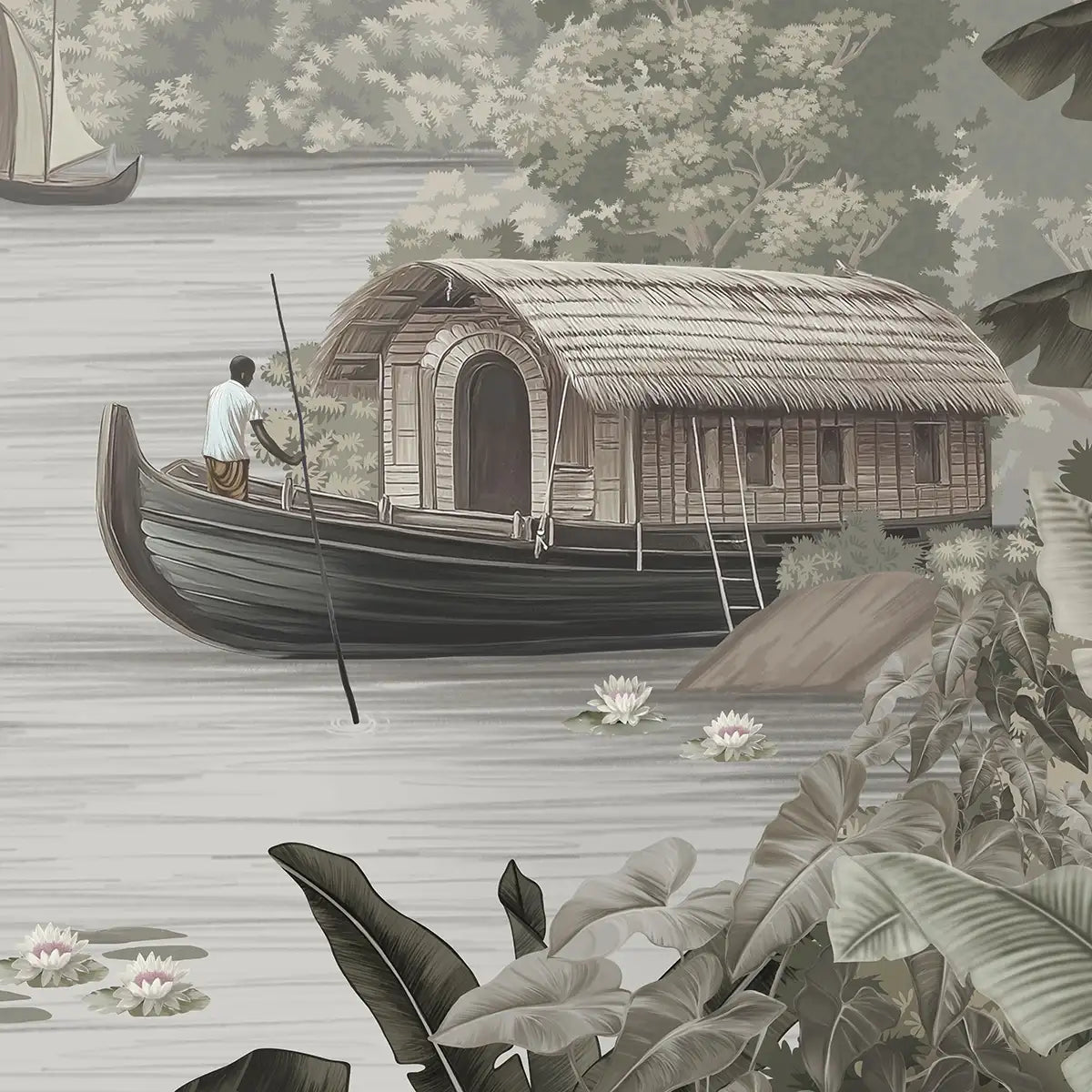 Malabar Kerela Themed Wallpaper, Customised
