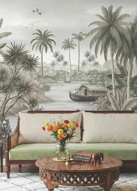 Malabar Kerela Themed Wallpaper, Customised