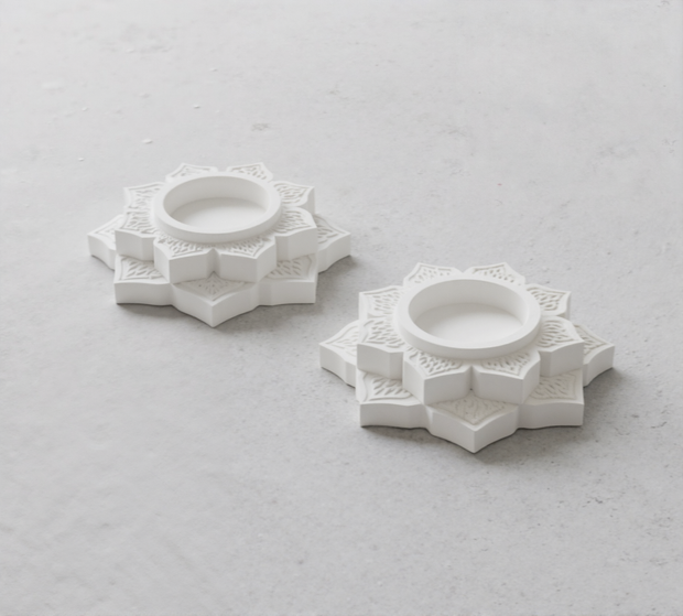 Mandala tea light candle holders