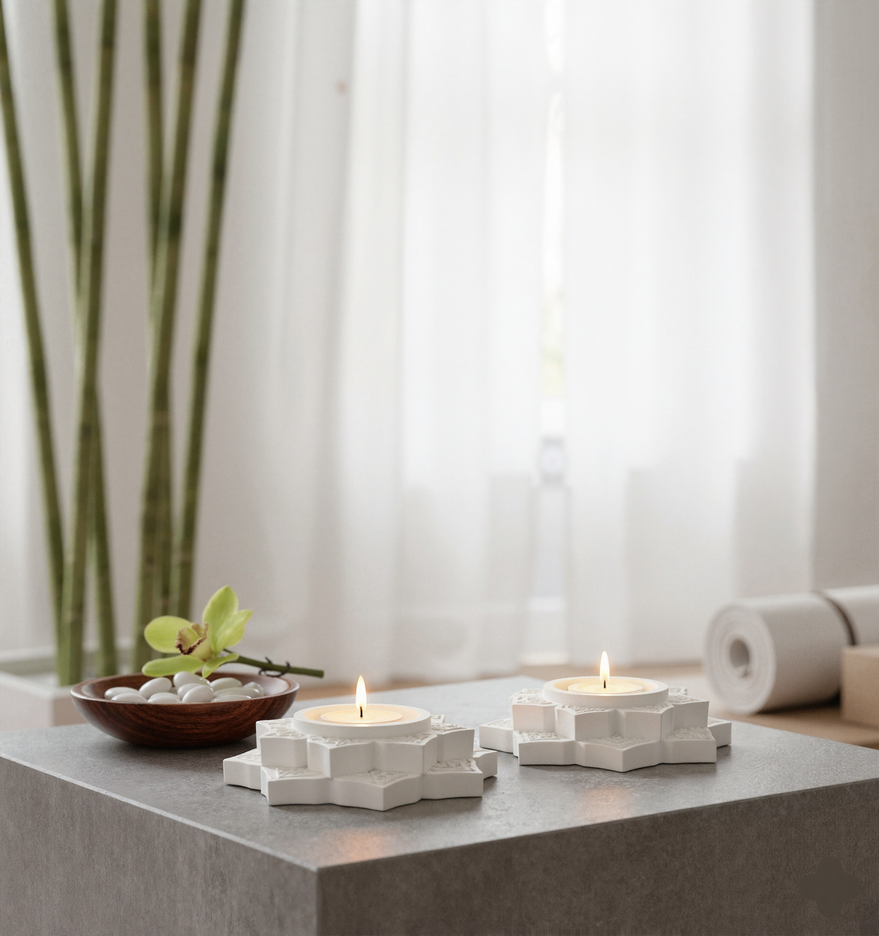 Mandala tea light candle holders