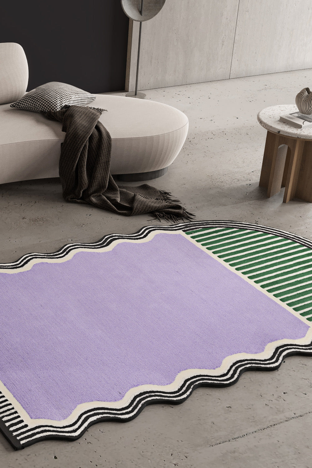 Mirra Multicolour Wool 4.3x7.2 feet Irregular Rug - I MEAN DESIGN