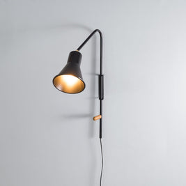 FSW 203 Gold Swivel Wall Sconce Adjustable Lampshade - The Black Steel